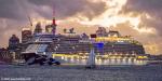 ID 14561 A big day for the Port of Auckland with the rare simultaneous visit of two Princess Cruise's ships, CROWN PRINCESS (IMO 9293399) and DISCOVERY PRINCESS (IMO 9837468) bringing nearly 10,000 passengers...